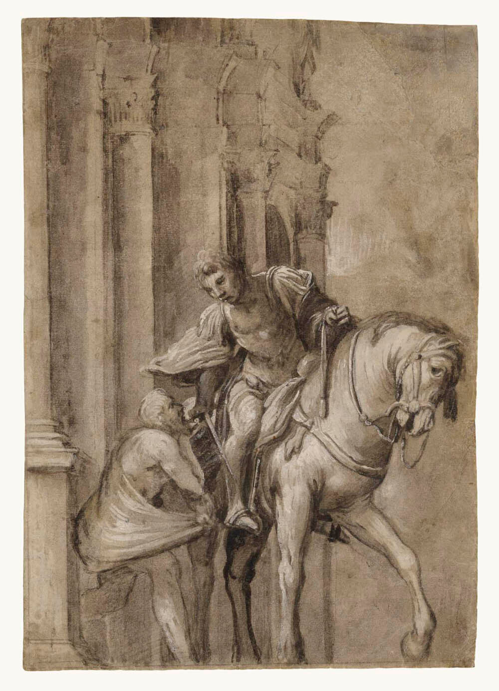 Saint Martin Dividing His Cloak with a Beggar Gm-00003101