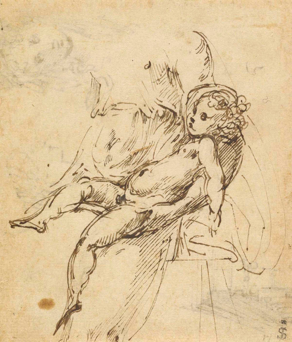 Studies of the Madonna and Child (recto); Studies of the Madonna and Child and of an Architectural Detail (verso) Gm-00003401