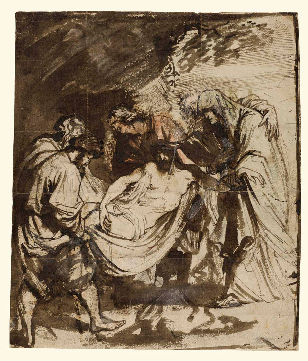 The Entombment (recto); Partial Study of the Entombment (verso) Gm-00011901