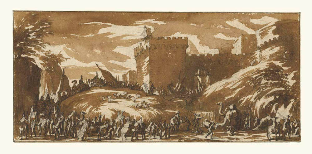 An Army Leaving a Castle Gm-00014001