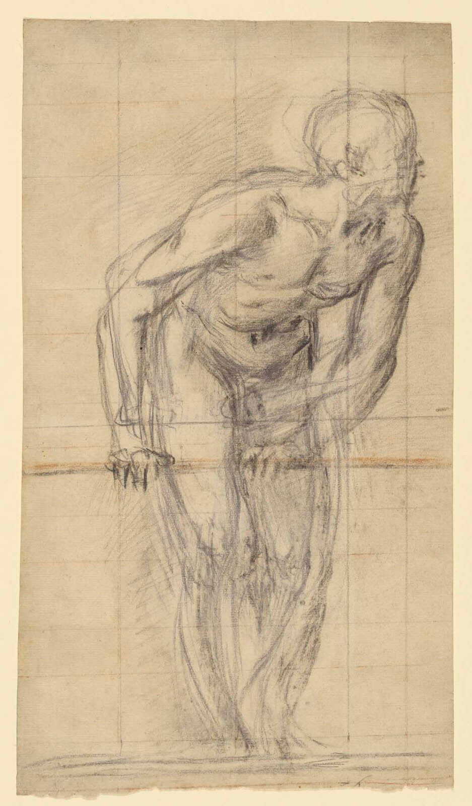 A Standing Male Nude (recto); A Standing Male Nude (verso) Gm-00015301