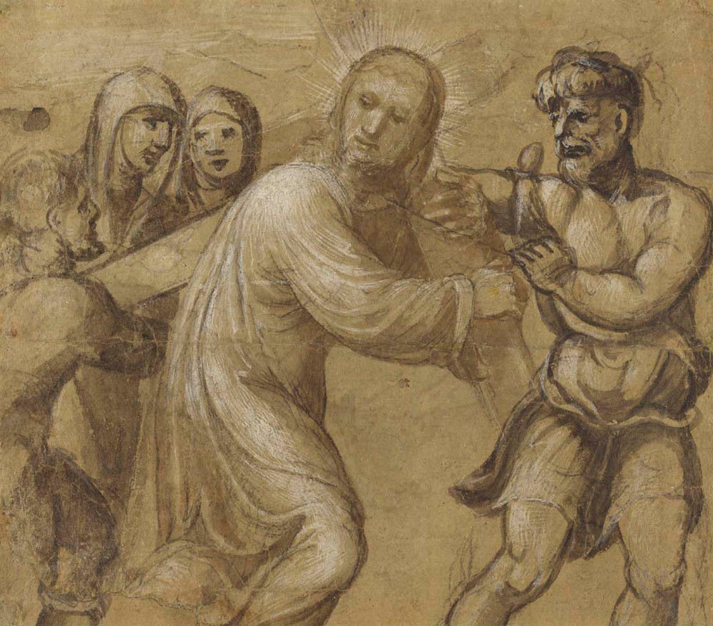 Christ Carrying the Cross (recto); The Resurrection (verso) Gm-00015501