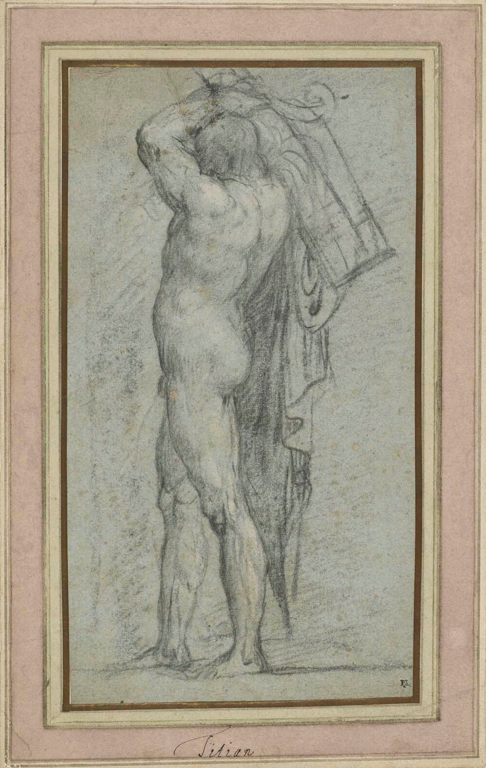 Nude Man Carrying a Rudder on His Shoulder Gm-00021301