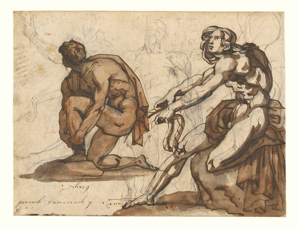 Classical Nudes (recto); Classical Statuary (verso) Gm-00022501