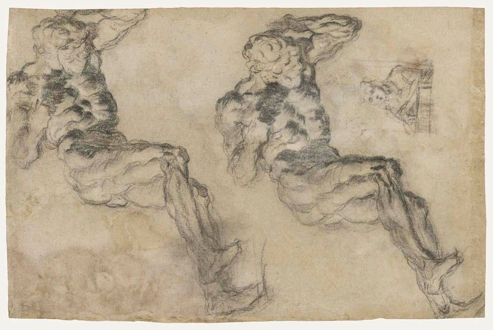 Studies of a Statuette of Atlas (recto); Studies of a Statuette of Atlas and a Figure Praying (verso) Gm-00029901