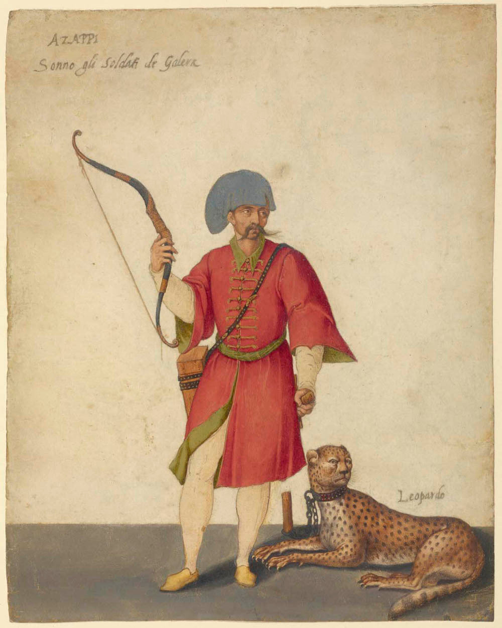 An Azappo Archer with a Cheetah Gm-00033601