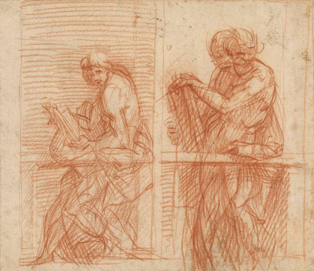 Study of Figures Behind a Balustrade (recto); Study of Figures Behind a Balustrade (verso) Gm-00038601