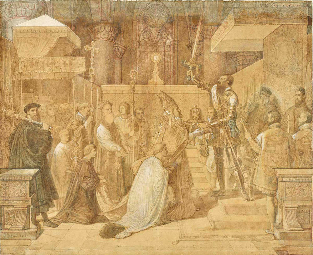 The Duke of Alba Receiving the Pope&#39;s Blessing in the Cathedral of Sainte-Gudule, Brussels Gm-00045801
