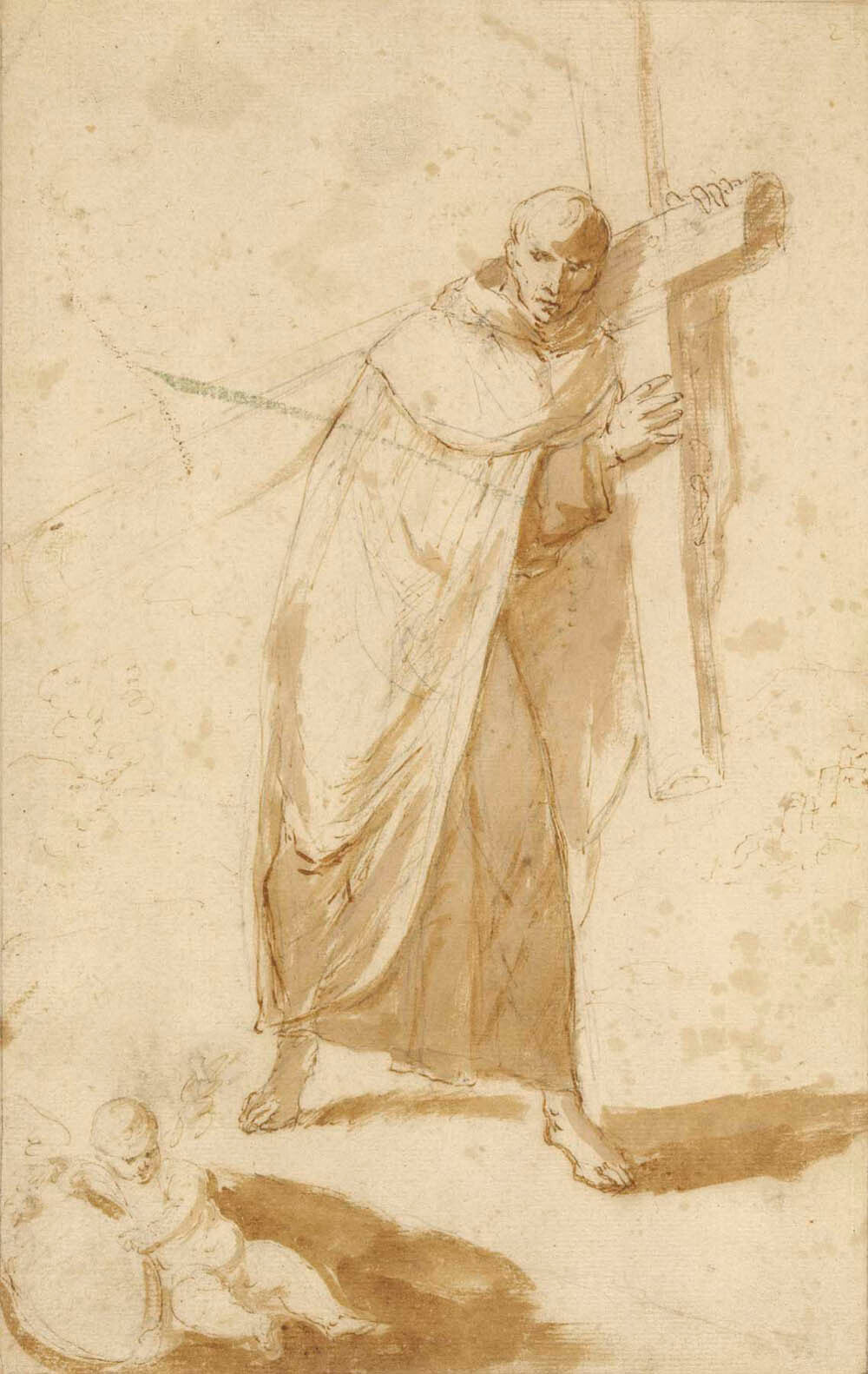 A Monk Carrying a Cross Gm-00048101