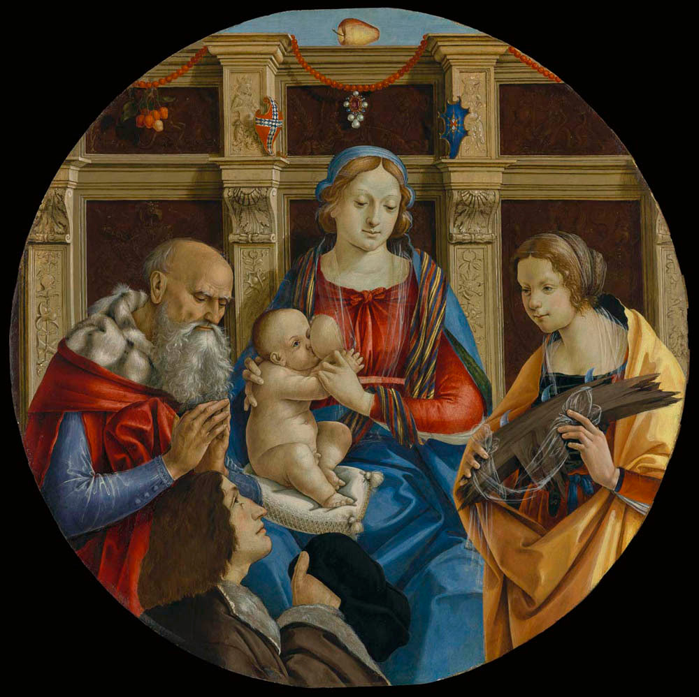 Madonna and Child with a Male Saint, Catherine of Alexandria and a Donor Gm-00054901