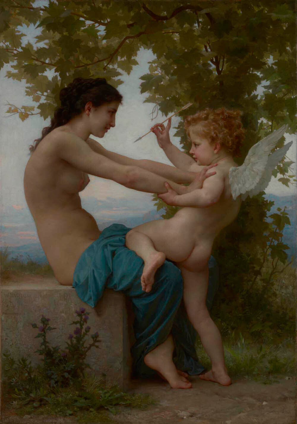A Young Girl Defending Herself against Eros Gm-00058401