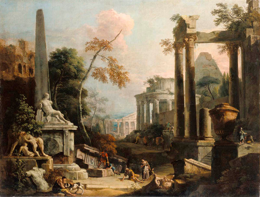 Landscape with Classical Ruins and Figures Gm-00060301