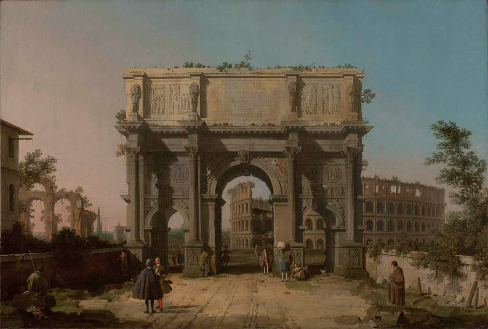 View of the Arch of Constantine with the Colosseum Gm-00062101