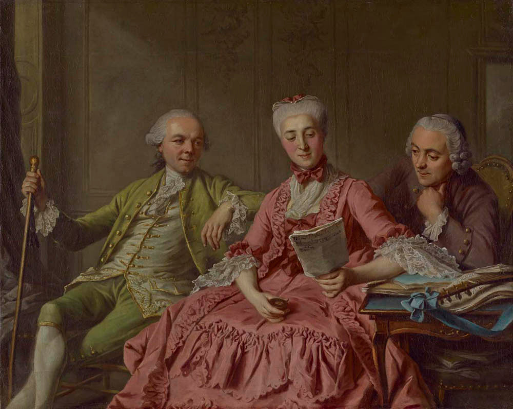 Presumed Portrait of the Duc de Choiseul and Two Companions Gm-00067401