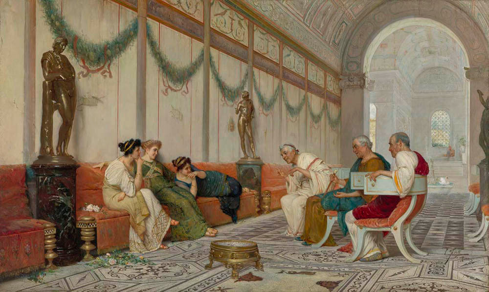 Interior of Roman Building with Figures Gm-00074801