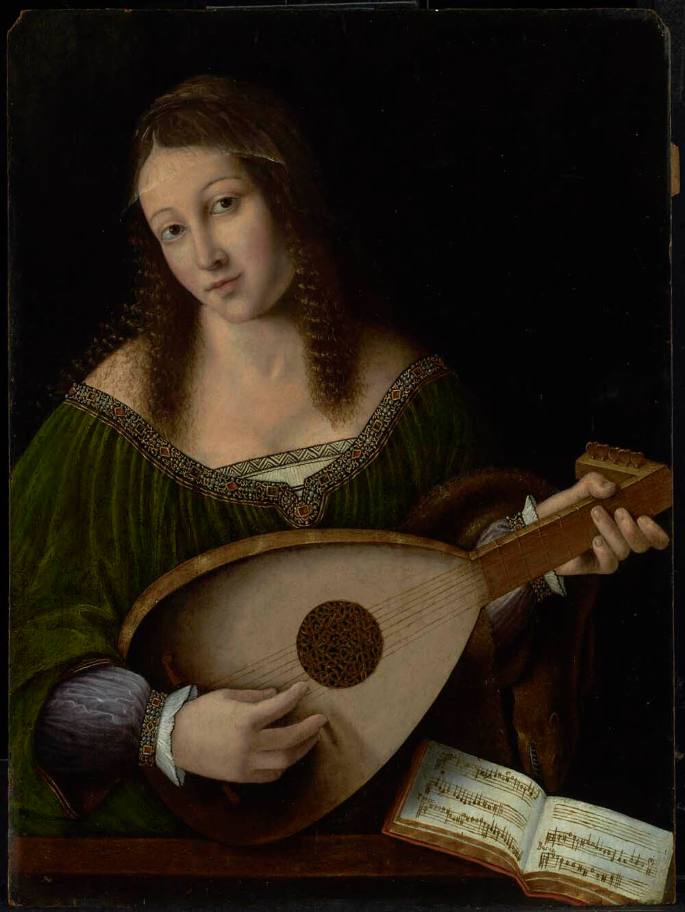 Lady Playing a Lute Gm-00077201