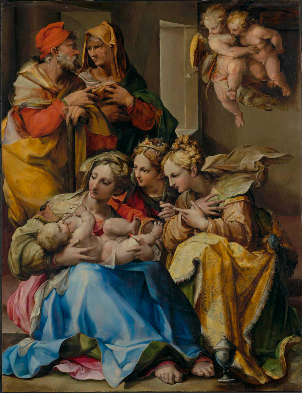 Holy Family with Saints Anne, Catherine of Alexandria, and Mary Magdalene Gm-00089101