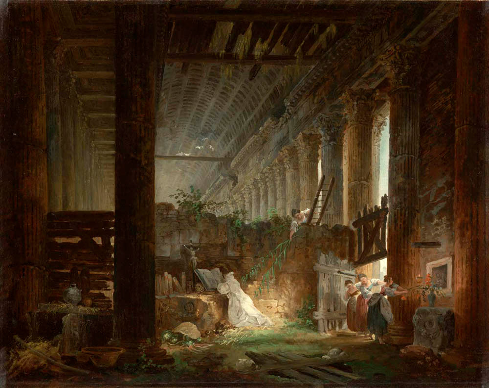 A Hermit Praying in the Ruins of a Roman Temple Gm-00091801