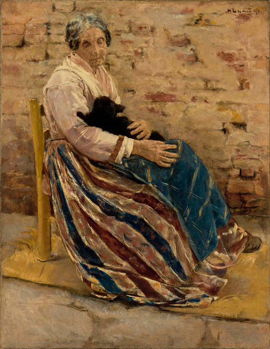 An Old Woman with Cat Gm-00092501