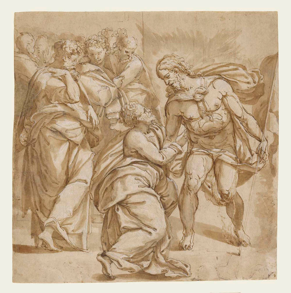 The Incredulity of Thomas (recto); Study for the Figure of Thomas (verso) Gm-10865701