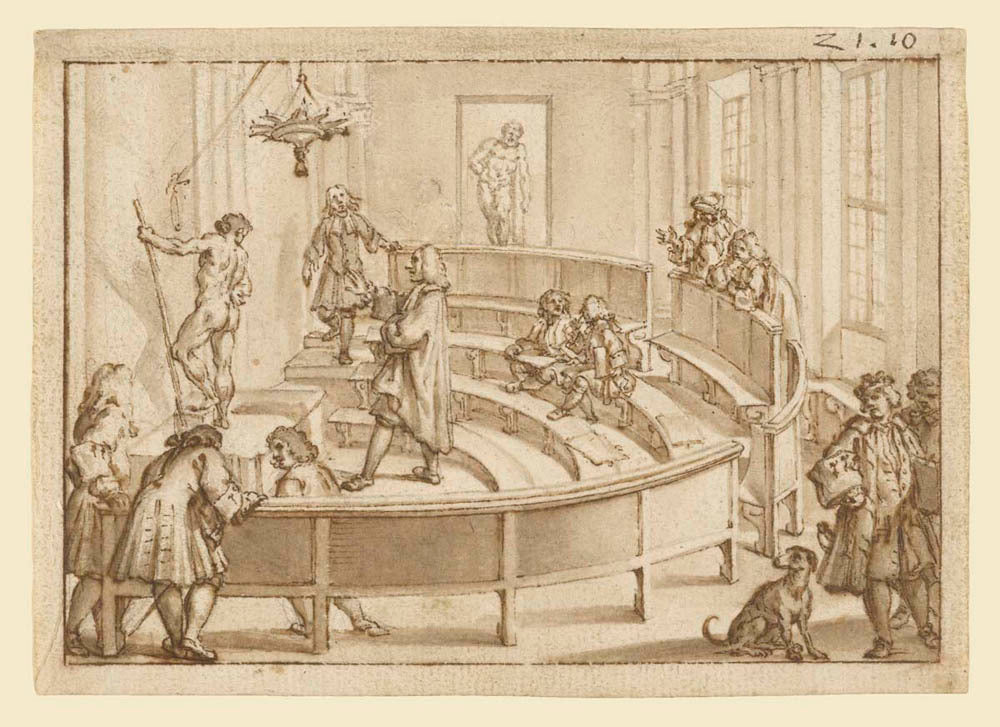 The "Accademia Clementina" Bologna, with a Nude Being Positioned by the Drawing Master, the "Farnese Hercules" beyond Gm-10870701