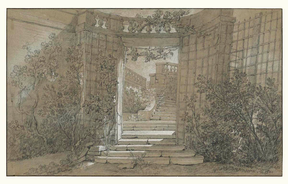 Landscape with a Staircase and a Balustrade Gm-10941101