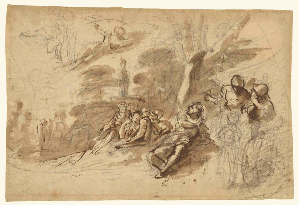 Iris appearing to Turnus; study of a Helmet (recto); Alternative design for the recto composition (verso) Gm-10962801