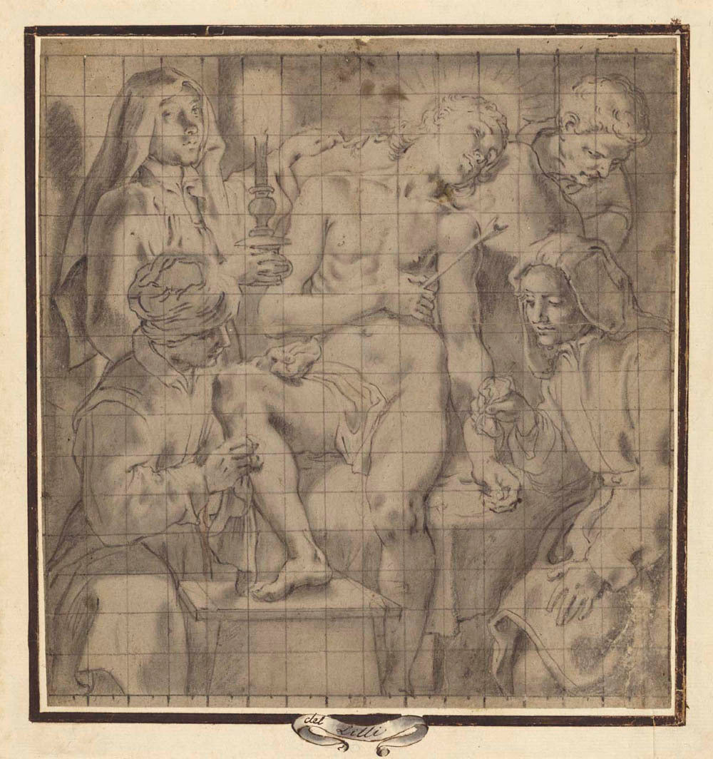 Figures Tending to the Wounded Saint Sebastian Gm-13543601