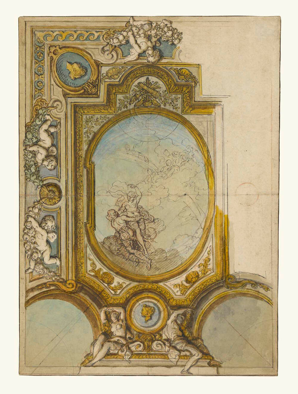 Studies for a Ceiling Decoration (recto); Studies for a Ceiling Decoration (verso) Gm-14201301