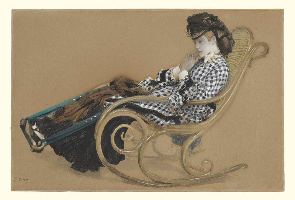 Young Woman in a Rocking Chair, study for the painting &quot;The Last Evening&quot; Gm-14520301