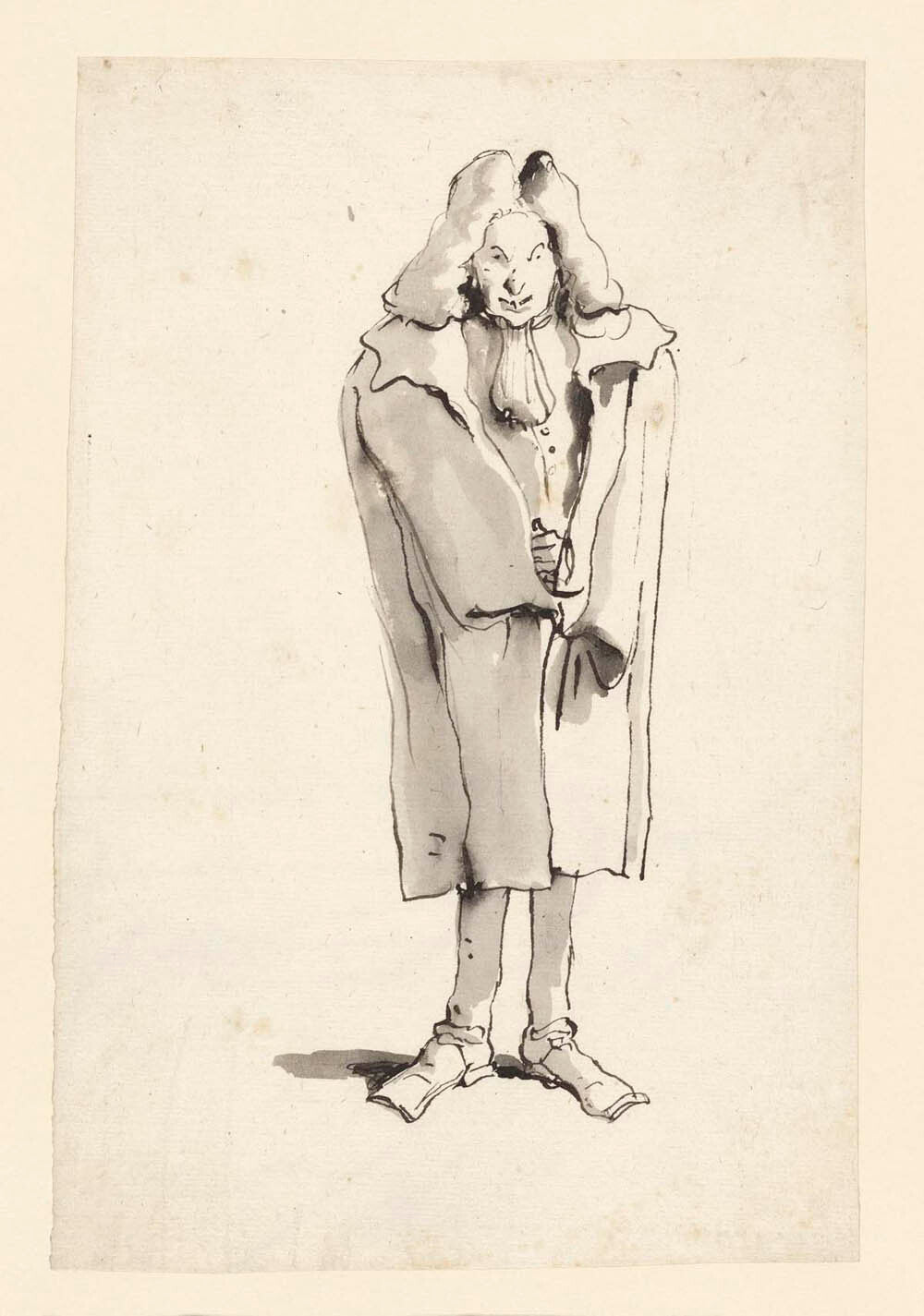 Caricature of a Man Wearing an Overcoat Gm-14600801