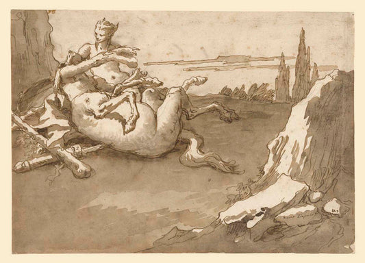 A Centaur and a Female Faun in a Landscape Gm-14600901