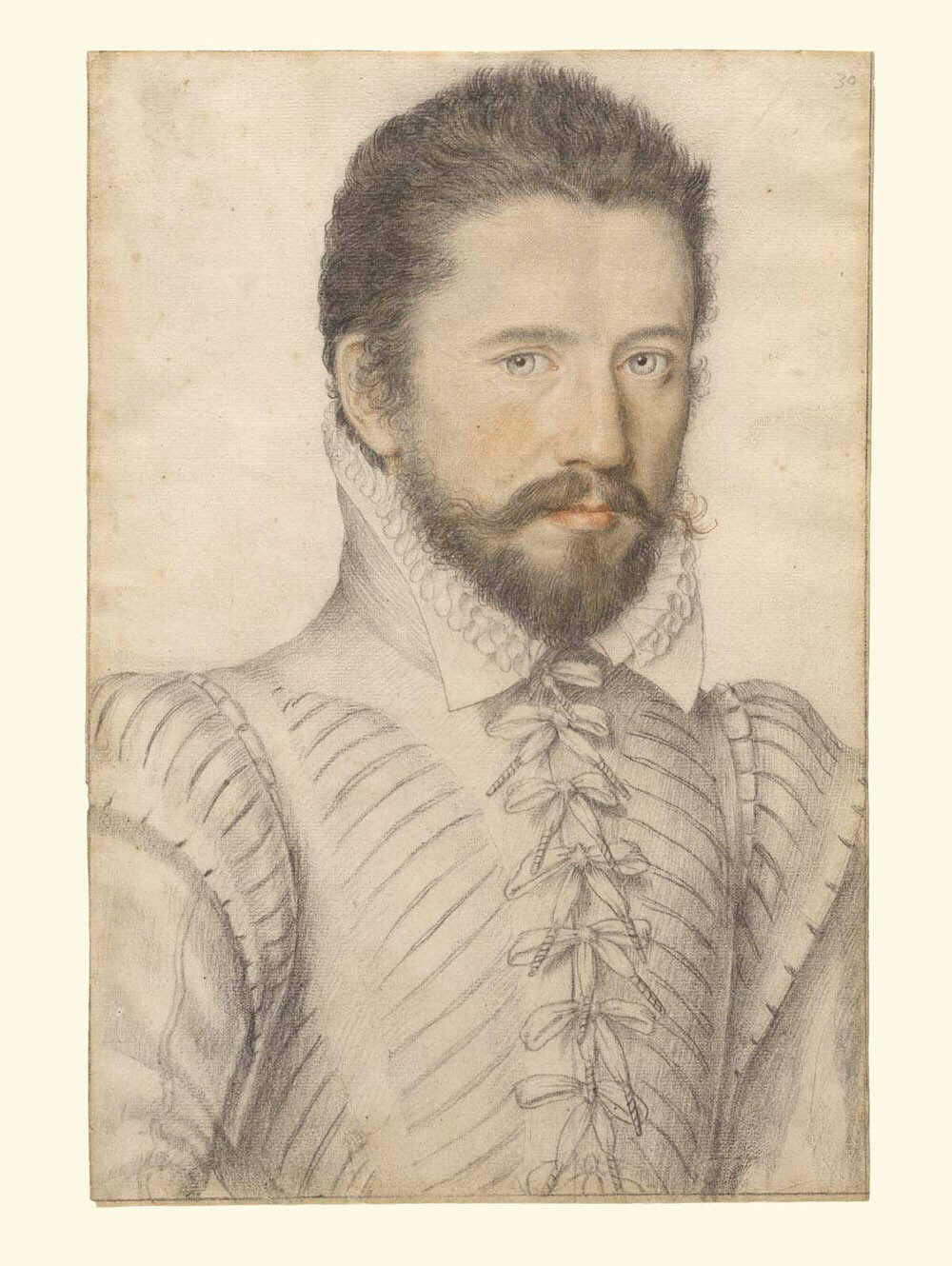 Portrait of a bearded man, half-length, wearing a slashed doublet Gm-24183401