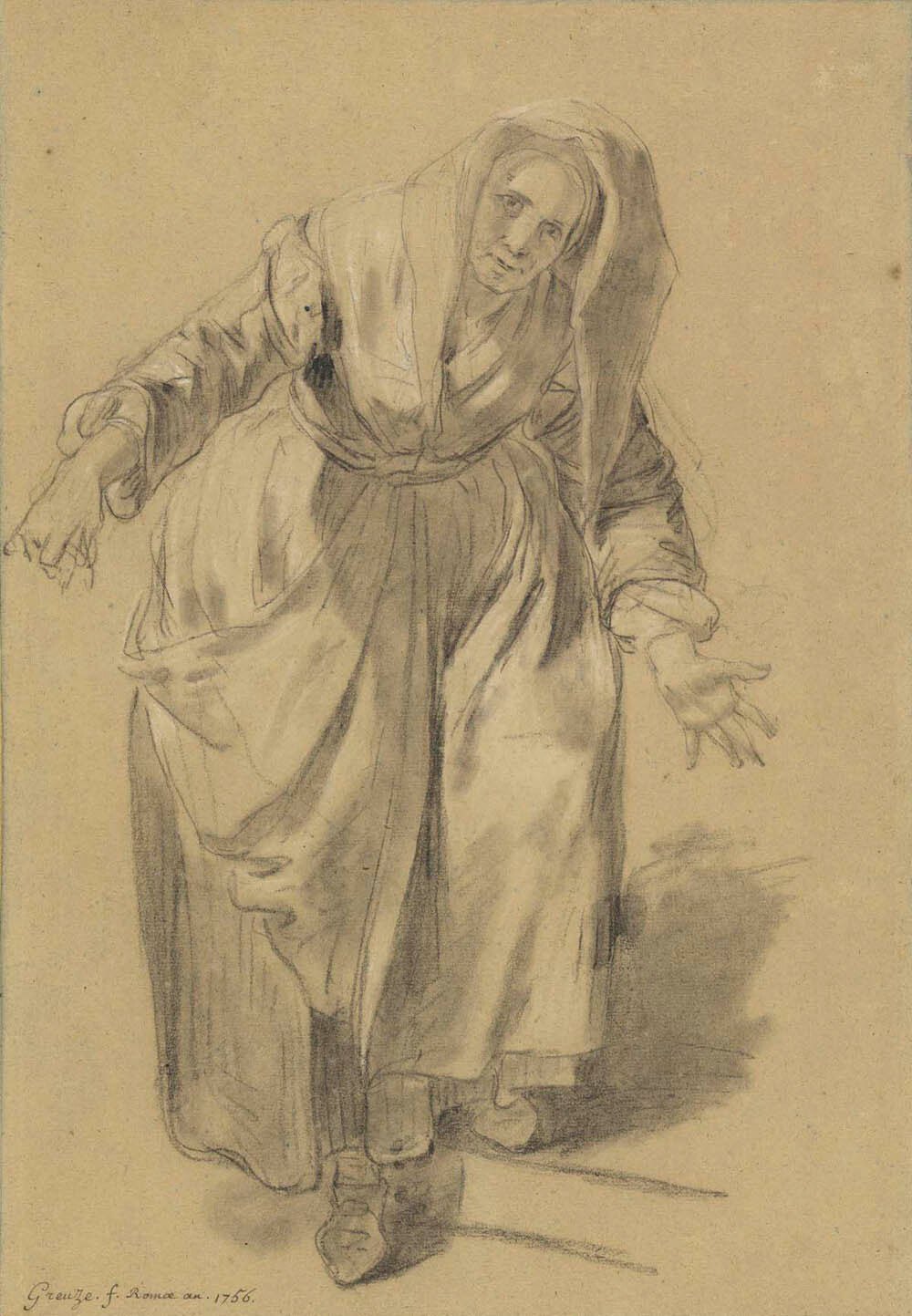 Old Woman with Arms Outstretched (Study for The Neapolitan Gesture) Gm-24185701