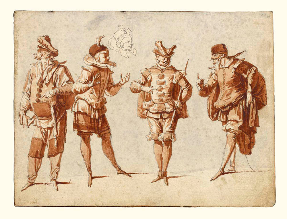 Four Figures in Theatrical Costume Gm-25379601