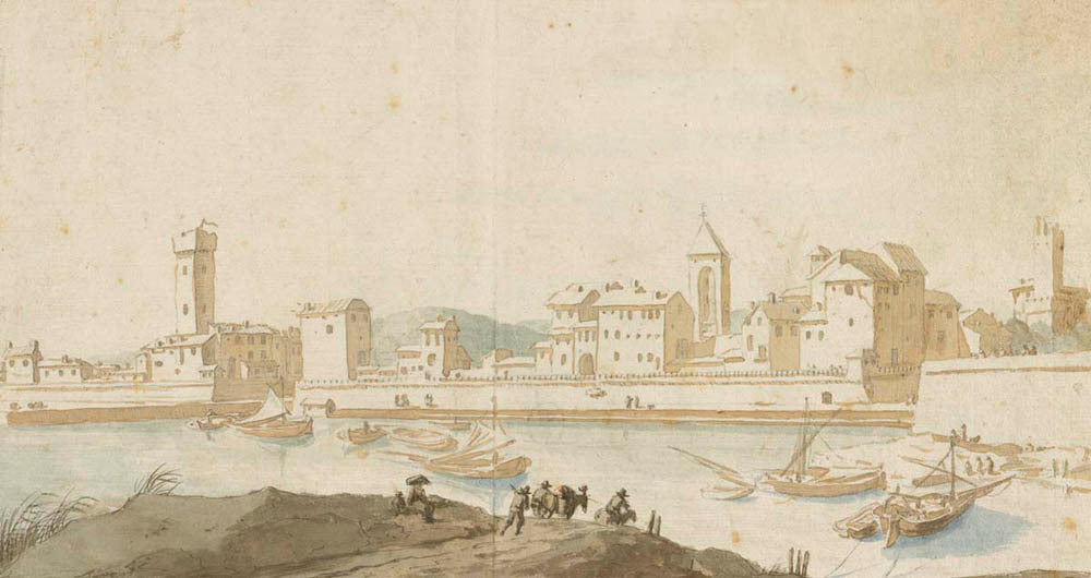 View of Civitavecchia with the Harbor Wall Gm-25677901