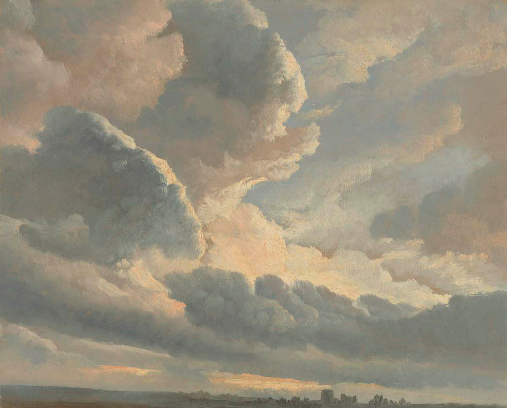 Study of Clouds with a Sunset near Rome Gm-26521601