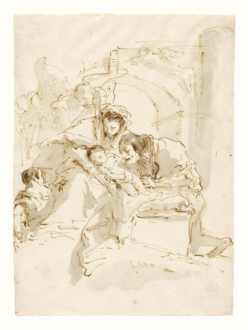 The Holy Family with Angels before an Arch Gm-26762301