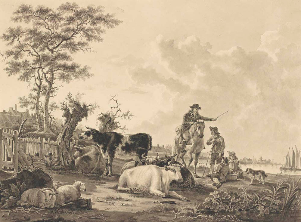 Landscape with Cattle, Sheep, and Herders Gm-31358101