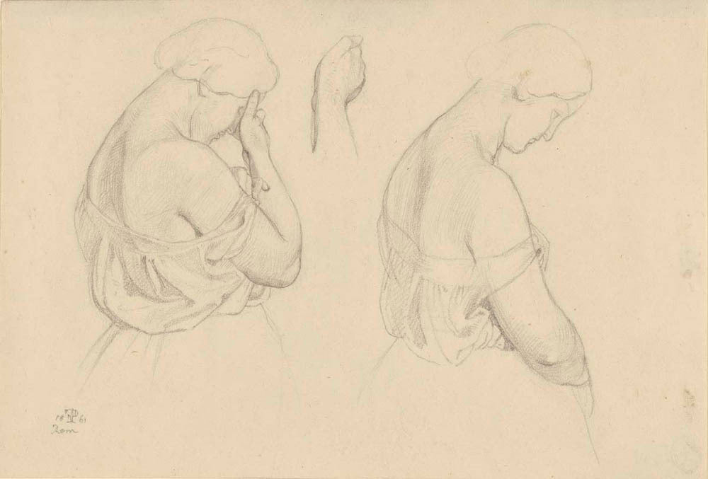 Two Female Figures in Half-length and a Study of a Hand Gm-31689101