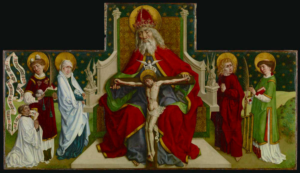 The Trinity with the Virgin, Saints John the Evangelist, Stephen and Lawrence and a Donor Gm-33595901