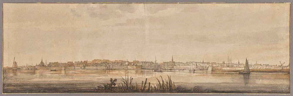 Panoramic View of Dordrecht and the River Maas Gm-36716401